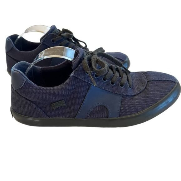 Camper men’s canvas sneakers size 8 pursuit shoes rubber soles Blue with Black - Picture 1 of 10